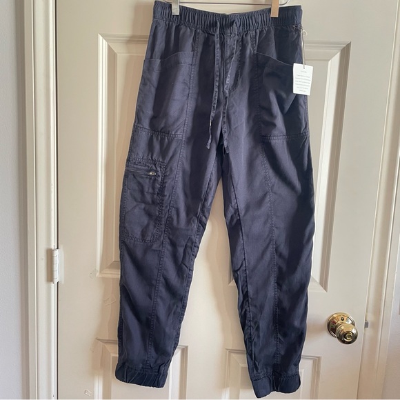 Nicole Miller Pants - Nicole Miller Jogger Gray Pants Lyocell Tappered Pull Cargo